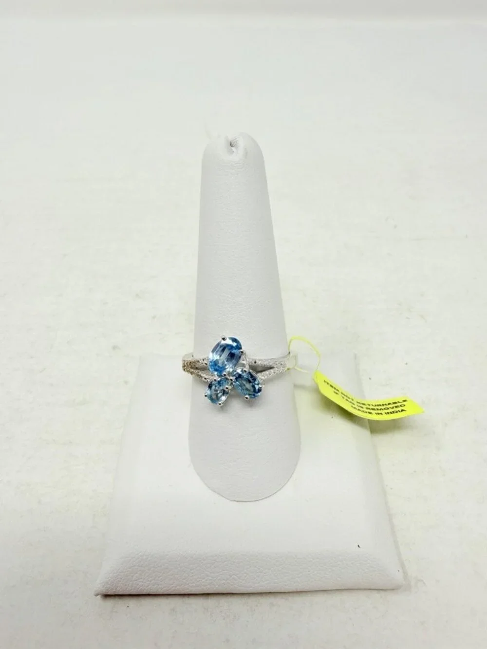 Shop LC Cambodian Blue Zircon Platinum Over Sterling Silver Size 9 Ring‎ 5509